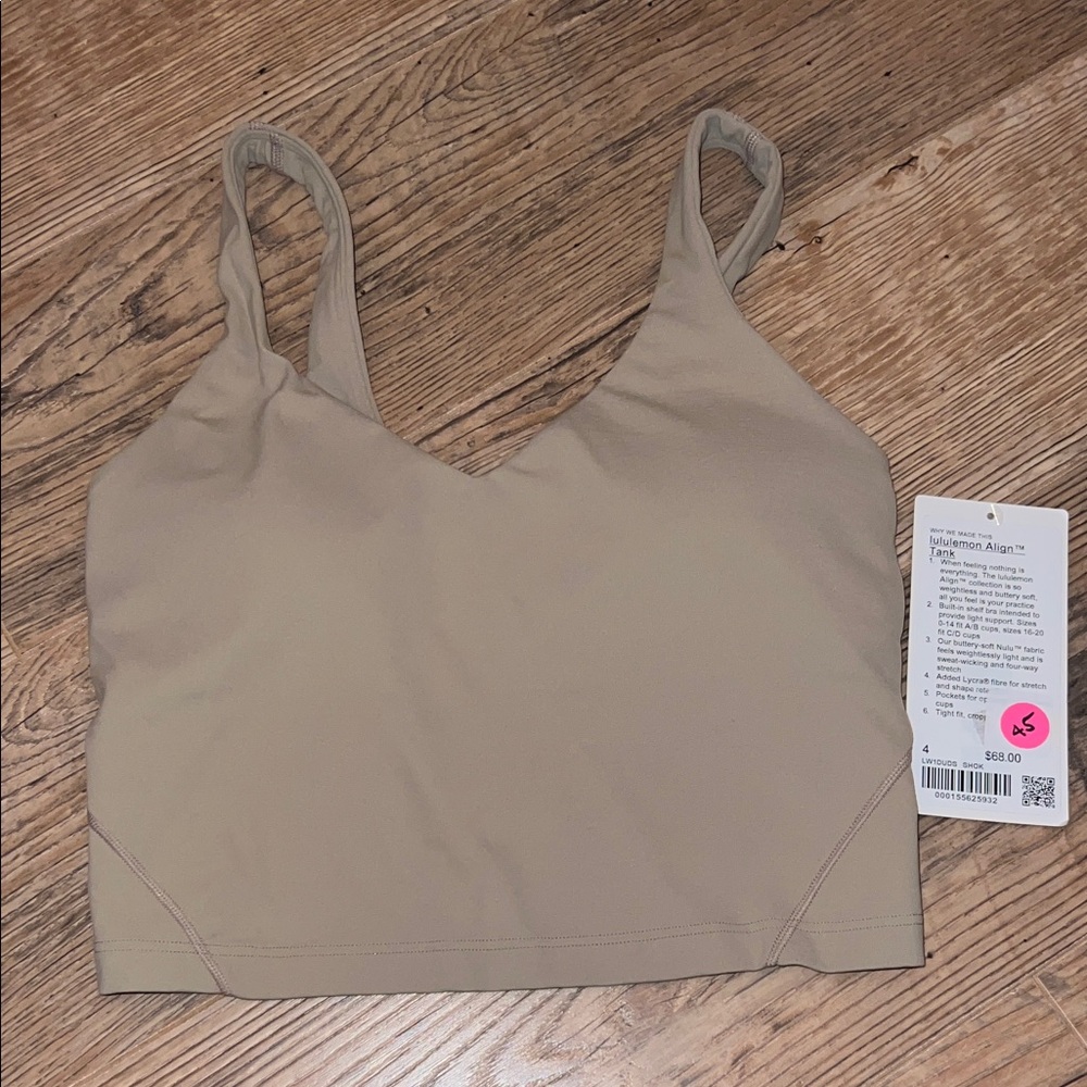 Lululemon align tank 4 Women's Tan Bralette
